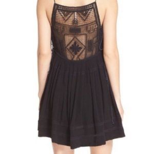 Free People Black Crochet Fit + Flare Dress, Size XS